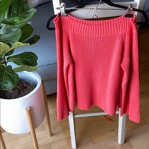 525 America Coral Off the Shoulder Sweater
